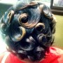 Updo with weave