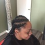 Cornrow updo