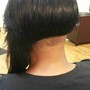 Cut sides and back only