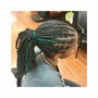 Box Braids cut on 1side shoulder length