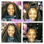 Box Braids with tribal /scalp braids