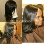 Roller set ( relaxed hair)