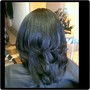 Silk Press with steam treatment (natural/transitioning hair)