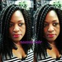 Jumbo Box Braids with bun