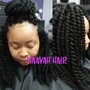 Jumbo Senegalese Twist or knotless braids