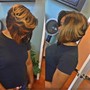 Color for short hair (above ear) &amp; style