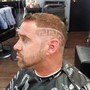 Men's haircut with beard