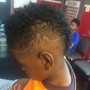 Edge Up and taper with (braids, dreads , full head of hair or twist)