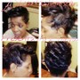 Natural hair shamp/style/ roller set