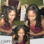 Weave ponytail w/ swoop or bang