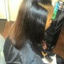 blow dry/ flat iron