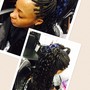 Kid's French Braids with weave or yarn