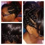 Updo Style on Braids