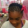 Upcharge extra thick hair Silk Press/Braids