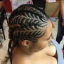 Natural hair corn rows