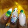 Glitter inlay per nail