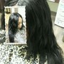 Flat iron straightening and deep conditioning