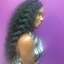 Closure and Braidless sew in tightened for half head