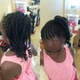 Cornrow braid up-do