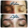 Brow shape and lip wax