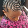 Cornrows natural hair with design