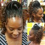 Braided updo w/ sew in the back