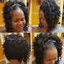 Braided updo w/ sew in the back