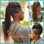 Braided updo w/ sew in the back