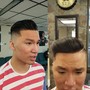 Combover/sissorcut and eyebrow arch (the time you choose may not be the exact you get cut.)