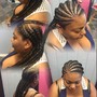 2 braids with quick weave