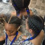 Flip over fulani braids/ plaits in back