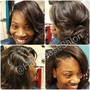 Half up/Half down style(Sew-In)