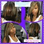 Just style  (press, silk press, flat-iron or curl)