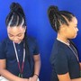 2 Feed-in Goddess Braids