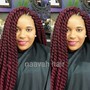 Box Braids with tribal /scalp braids