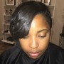 Relaxed hair - shampoo, blow dry; style