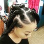 Shampoo with braid down