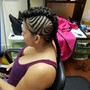 4 weave braids/feed in braids