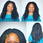 Locs extension cut and comb out