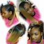 Relaxer/sew in pieces/ treatment/ trim and semi permanent color