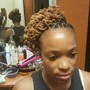 Natural braid& twist up-do