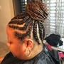 Jumbo braids up do