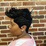 Natural hair/ partial relaxer