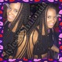 Natural hair style "NO" weave added