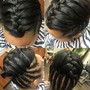 Braid down for a sew in