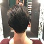 Medium to long hair cut