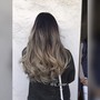 Root permanent color with blow dry