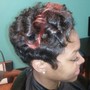 Flat twist updo