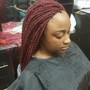 Small Waist length Knotless Braids