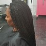 Small Waist length Knotless Braids